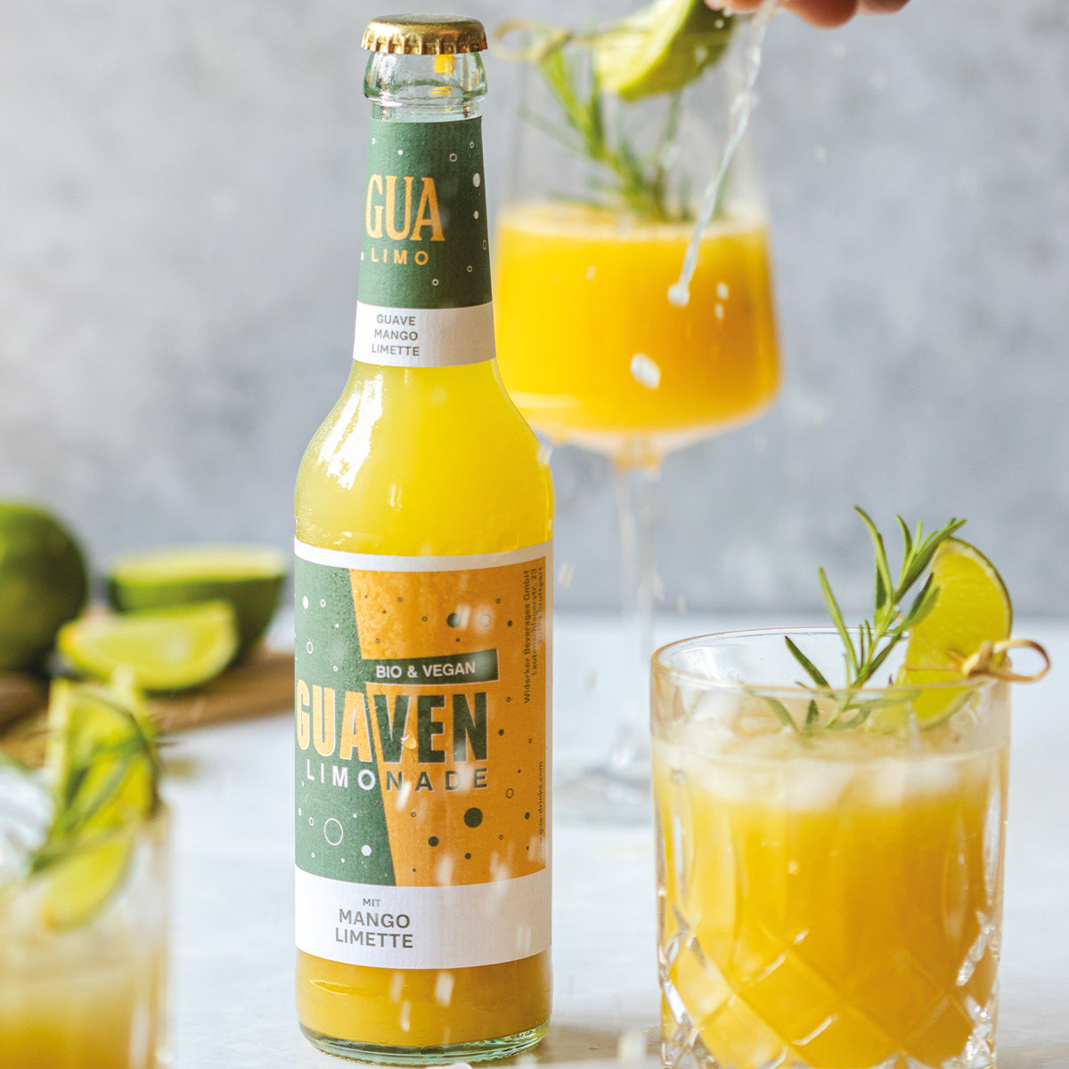 Guaven-Fruchtlimonade mit Mango und Limette | BIO & Vegan | 24x330ml